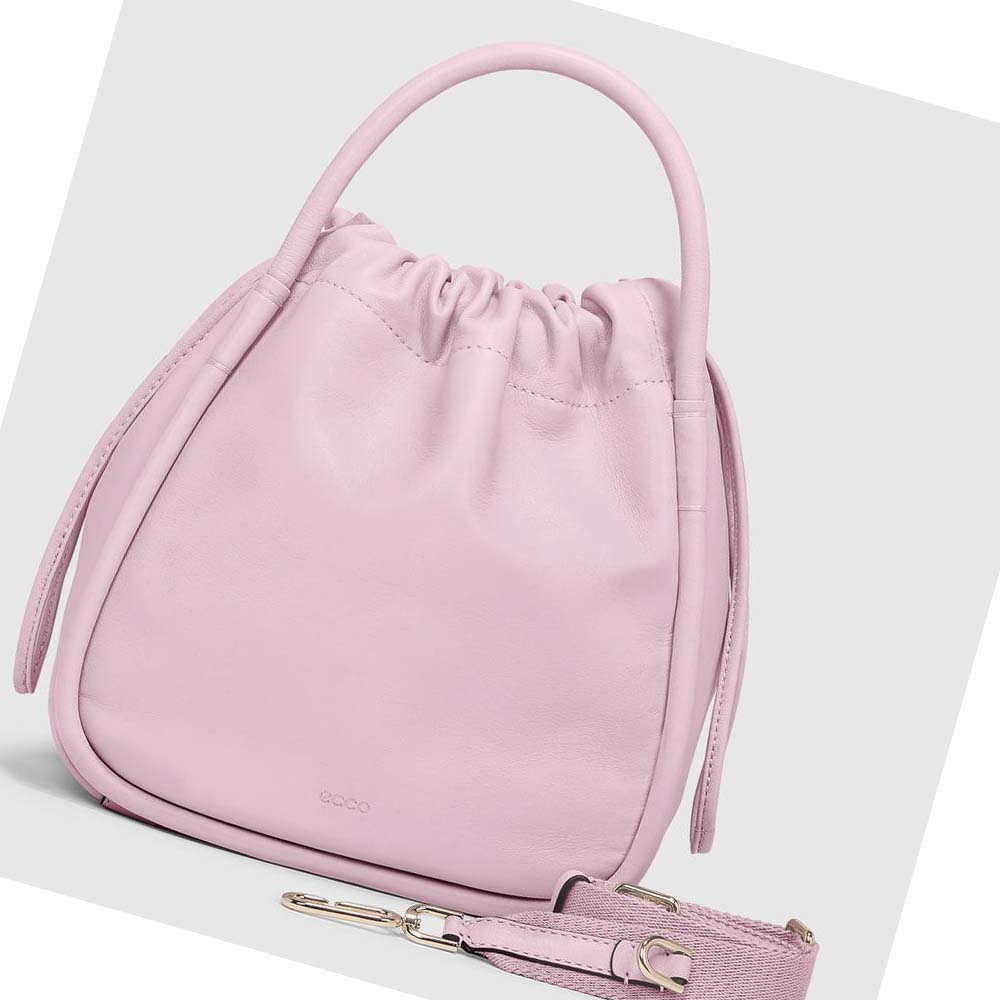 Women\'s Ecco Contact Drawstring Handbag Pink | Canada 332LIS